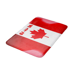 Canadian flag bath mat