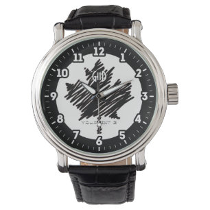 Canadian Flag Black Maple Leaf Personalize It on a Watch
