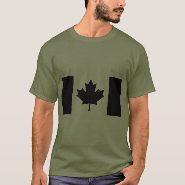 Canadian Flag: Blackout T-Shirt (Front)