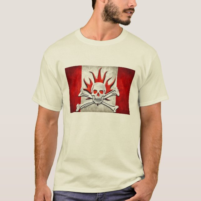 Canadian Flag Bones T-Shirt (Front)