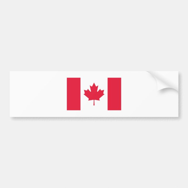 Canadian Flag Bumper Sticker (Front)