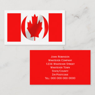 Canadian Flag Business Card