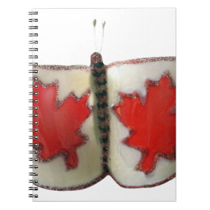 Canadian Flag Butterfly Design Notebook