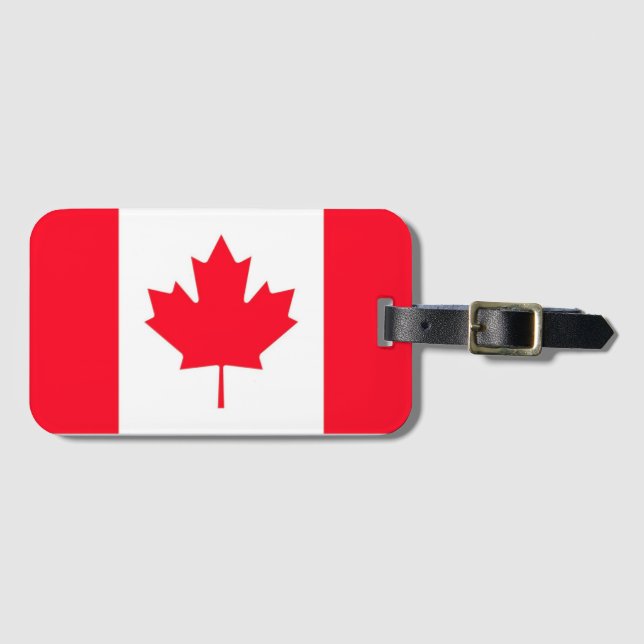 Canadian flag. CANADA. Luggage Tag (Front Horizontal)