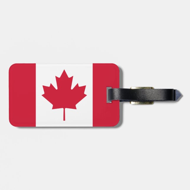 Canadian Flag - Canada Maple Leaf - Luggage ID Tag (Back Horizontal)