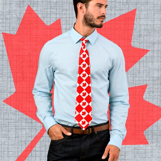 Canadian Flag & Canada travel, business /sports Ne Tie (Creator Uploaded)