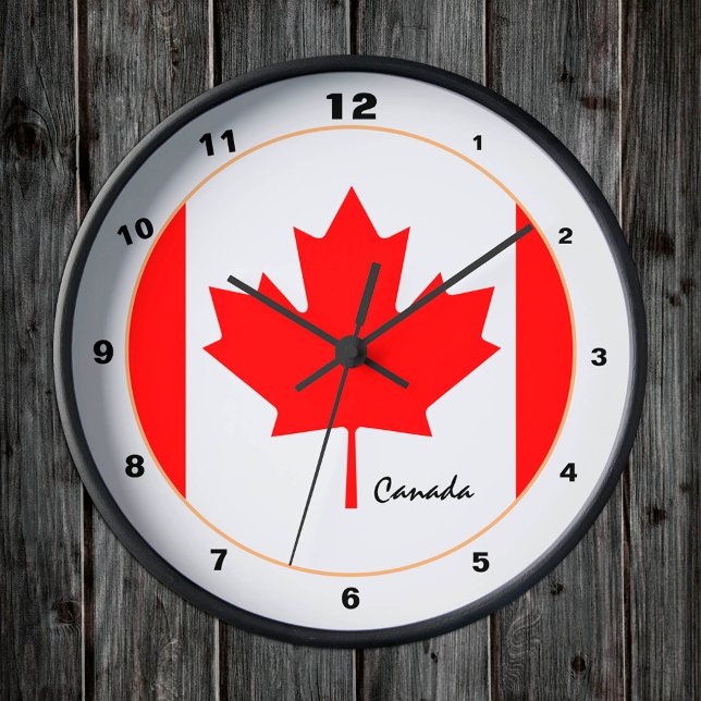Canadian Flag, Canada trendy fashion /design clock (Creator Uploaded)