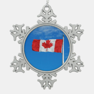 Canadian flag christmas ornament