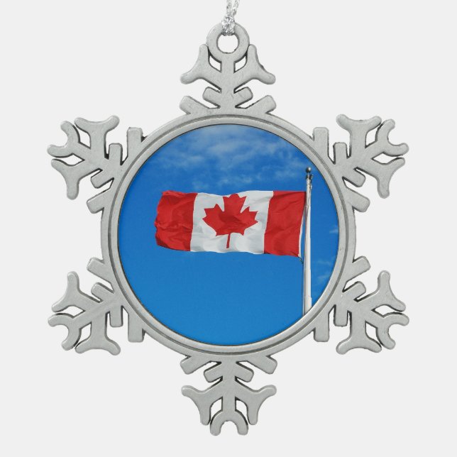Canadian flag christmas ornament (Front)