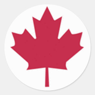 Canadian Flag Classic Round Sticker