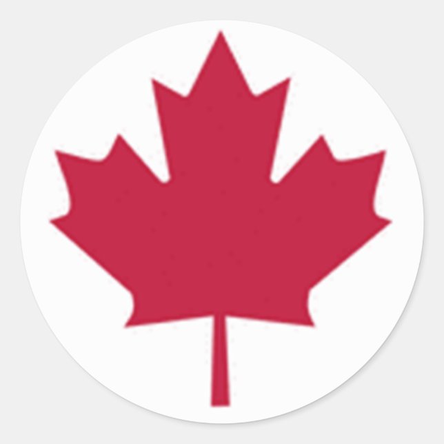 Canadian Flag Classic Round Sticker (Front)
