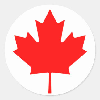 Canadian Flag Classic Round Sticker