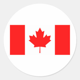 Canadian Flag Classic Round Sticker