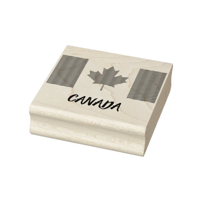 Canadian Flag Custom Rubber Stamp (Stamp)