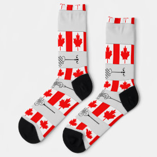 CANADIAN FLAG DESIGN HAVIC ACD SOCKS