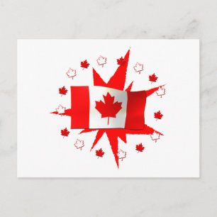 Canadian Flag Design Postcard