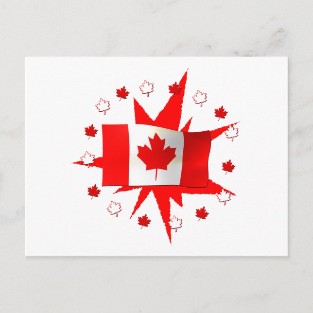 Canadian Flag Design Postcard (Front)