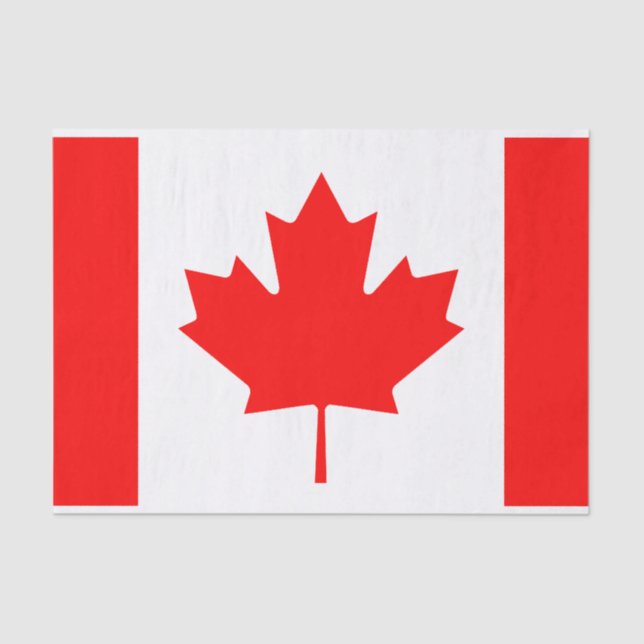Canadian flag DIY gift wrapping tissue paper (Front)