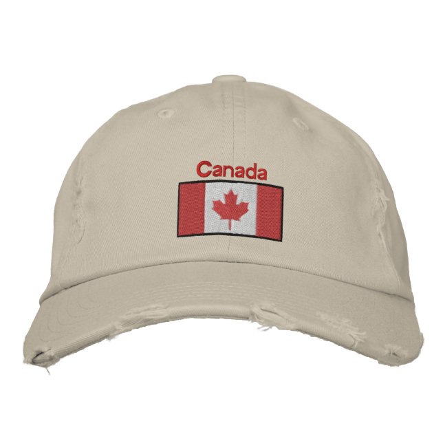 Canadian flag embroidered hat (Front)