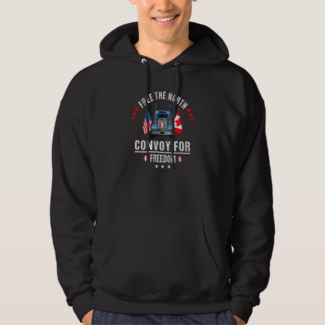 Canadian Flag Free The North Convoy For Freedom Tr Hoodie (Front)
