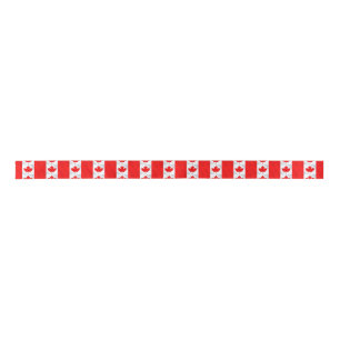 Canadian Flag Gloss Satin Ribbon