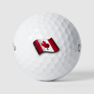 Canadian flag golf balls