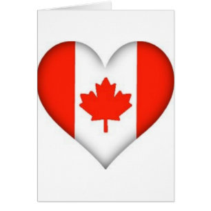 canadian flag heart design