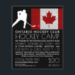 Canadian Flag, Hockey Player, Camp Advertising Flyer<br><div class="desc">Canadian Flag,  Hockey Player,  Camp Advertising Flyers By The Business Card Store.</div>
