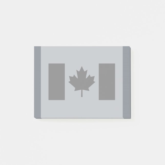 Canadian Flag in Black Style Post-it Notes (Front)