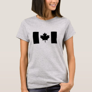 Canadian Flag in Black T-Shirt