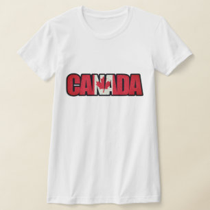 Canadian Flag In "Canada" T-Shirt