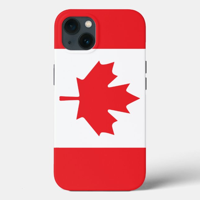 Canadian Flag in Red and White with Maple Leaf Case-Mate iPhone Case (Back)