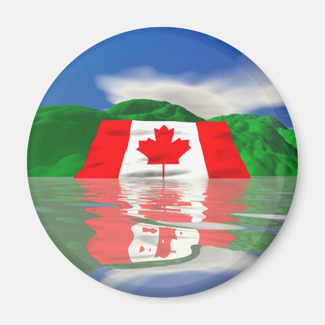 Canadian Flag Land Magnet (Front)