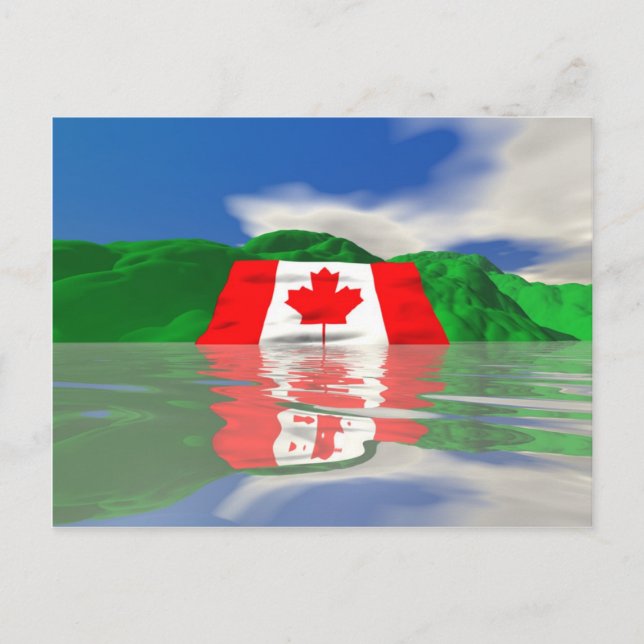 Canadian Flag Land Postcard (Front)