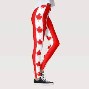 Canadian-Flag Leggings