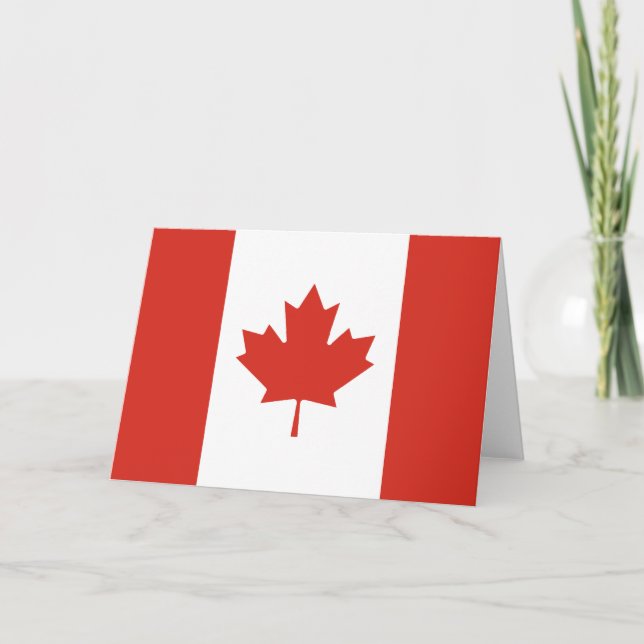 Canadian Flag (Maple Leaf) (Canada) Card (Front)