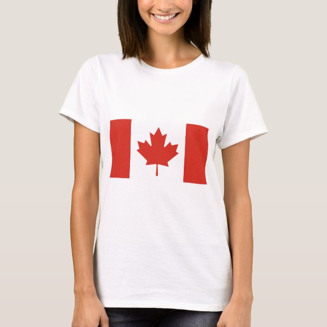 Canadian Flag (Maple Leaf) (Canada) T-Shirt (Front)
