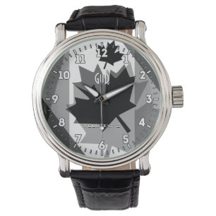 Canadian Flag Maple Leaf on a Watch