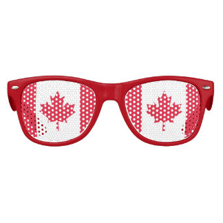 Canadian Flag Maple Leaf Red White Canada Kids Sunglasses