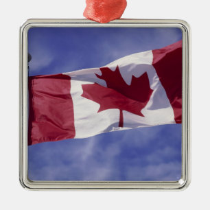 Canadian flag metal ornament