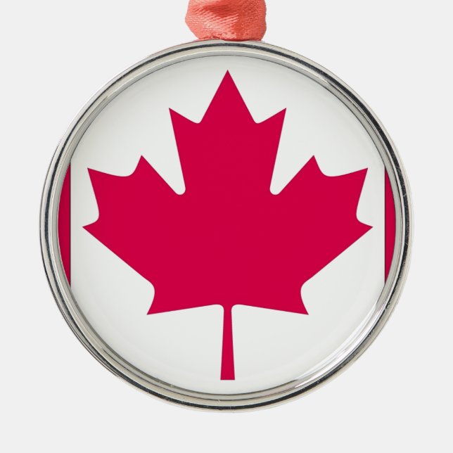 Canadian Flag Metal Tree Decoration (Front)