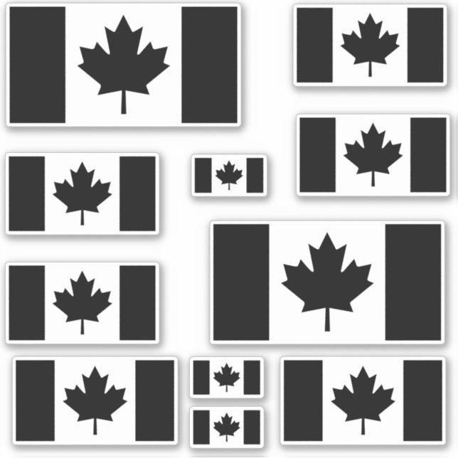 Canadian Flag Multiple in Black (Front)