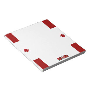 Canadian flag notepad