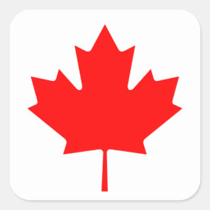 Canadian Flag of Canada Maple Leaf Square Sticker