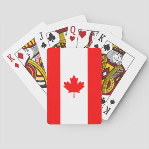 Canadian Flag of Canada Red Maple Leaf Fun Custom Playing Cards