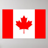 Canadian Flag of Canada Red Maple Leaf Poster