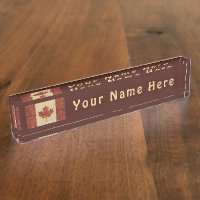 Canadian Flag On Inner Birch Bark
