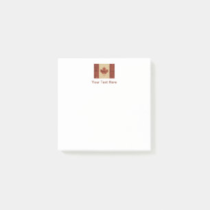 Canadian Flag On Inner Birch Bark Post-it Notes
