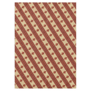 Canadian Flag On Inner Birch Bark Tablecloth