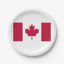 Canadian Flag Paper Party Plates